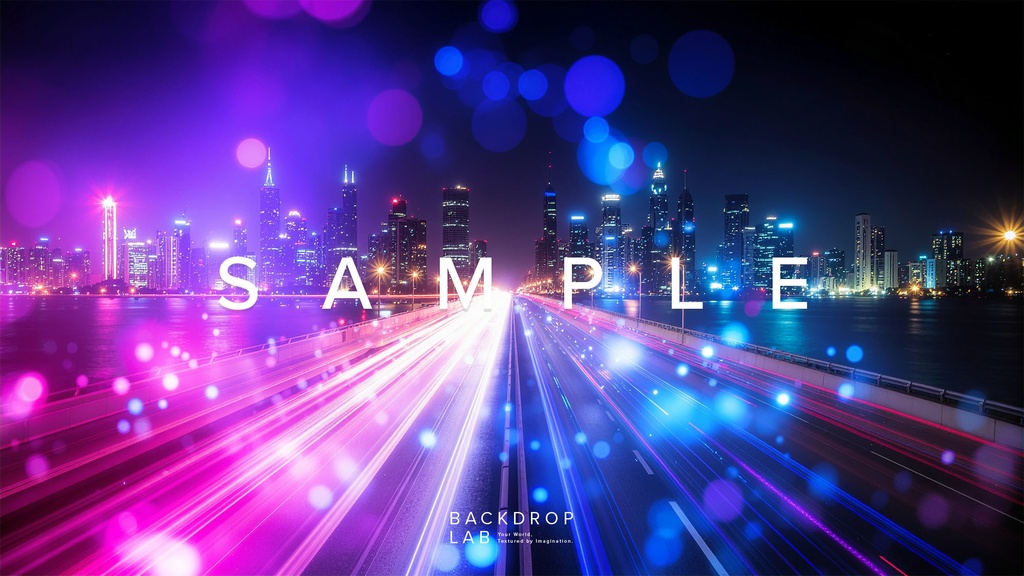 【背景】光が駆ける都市グラフィック(10枚セット)