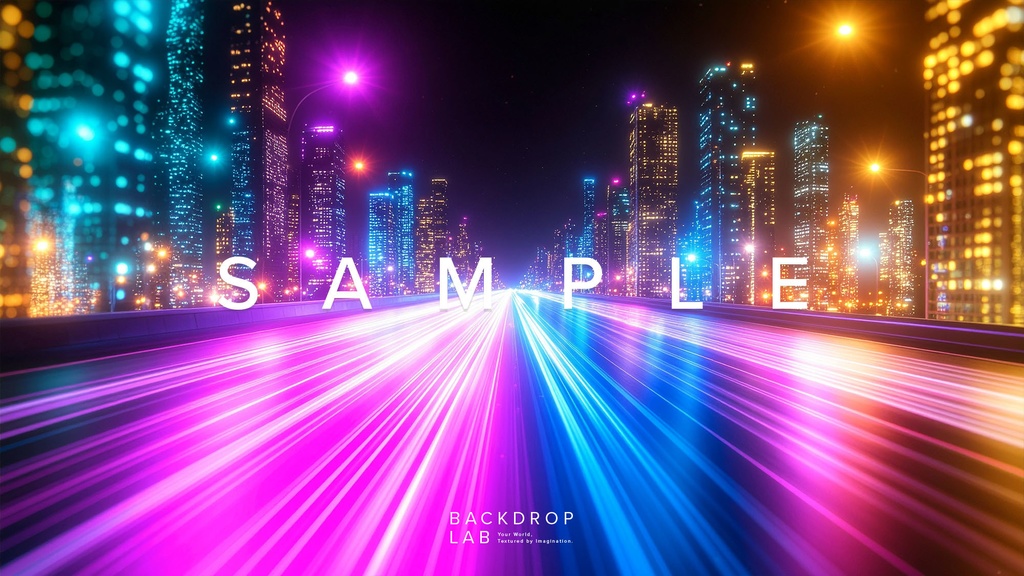 【背景】光が駆ける都市グラフィック(10枚セット)