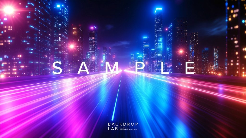 【背景】光が駆ける都市グラフィック(10枚セット)