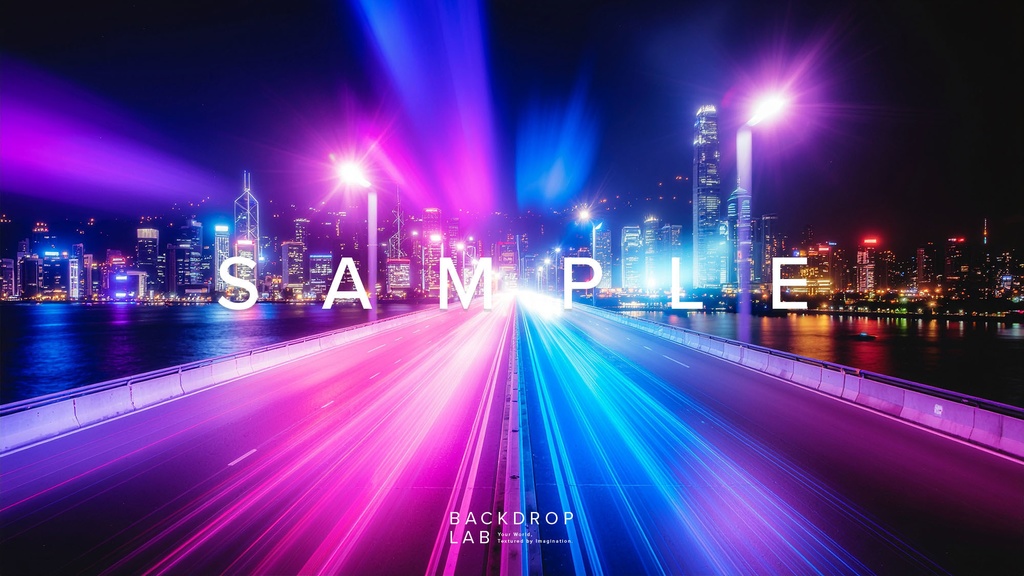 【背景】光が駆ける都市グラフィック(10枚セット)