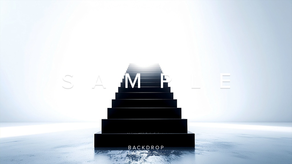 【背景】光に導かれる階段空間(10枚セット)