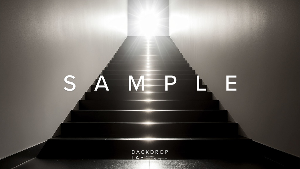 【背景】光に導かれる階段空間(10枚セット)