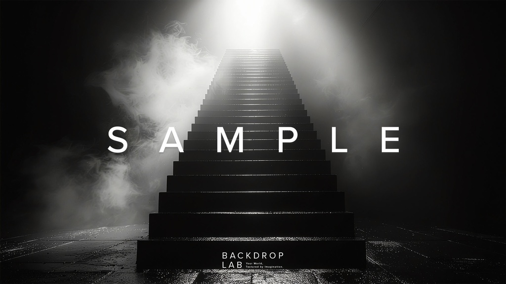 【背景】光に導かれる階段空間(10枚セット)