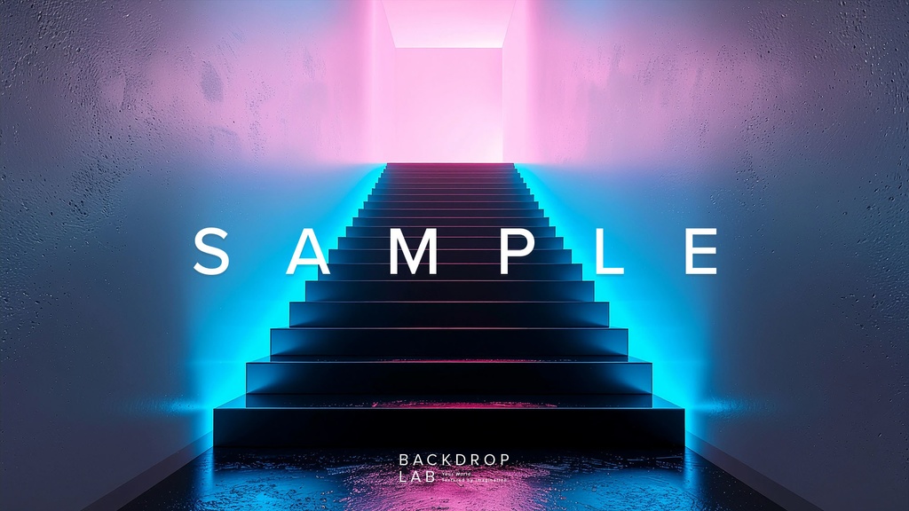 【背景】光に導かれる階段空間(10枚セット)