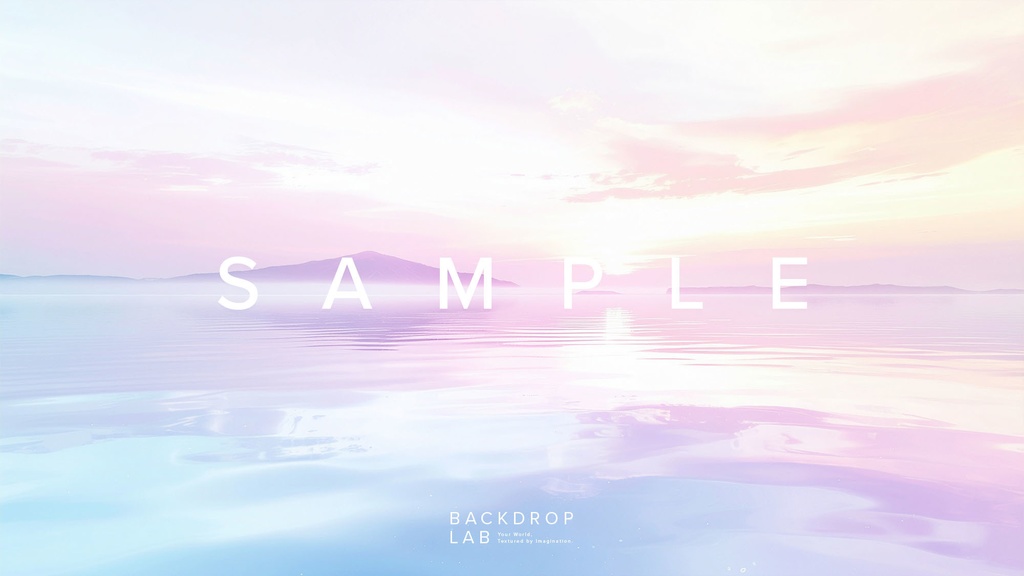 【背景セット】パステルカラーの水辺風景グラフィック(10枚)