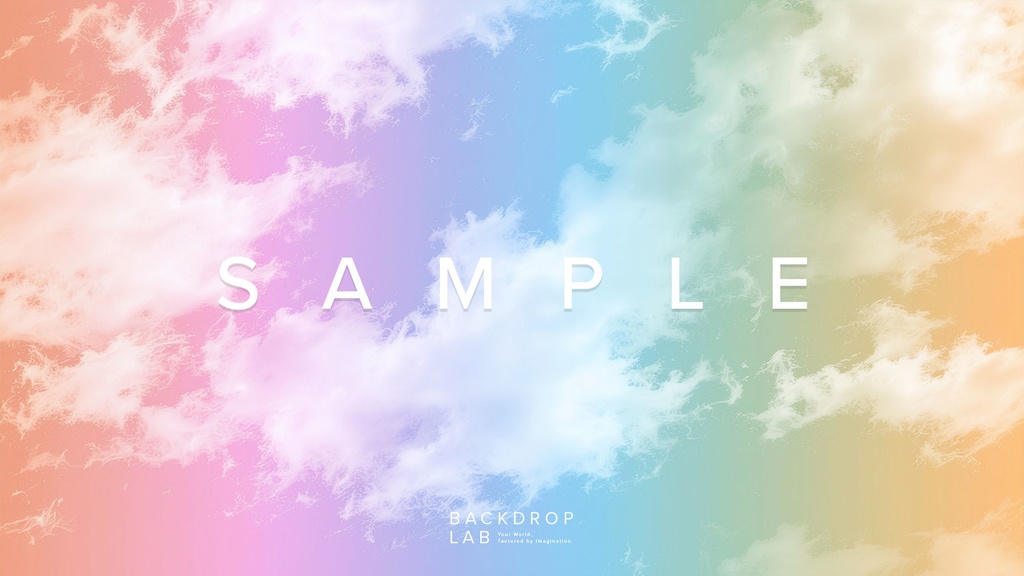【背景セット】パステルカラーの雲グラフィック(10枚)