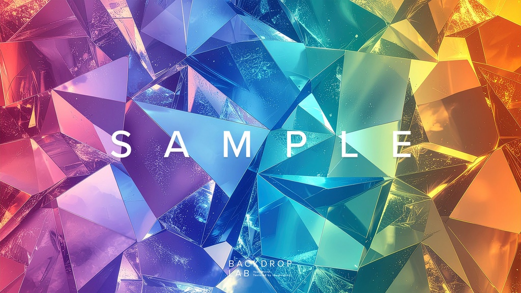 【背景セット】クリスタル・プリズムのグラフィック(10枚)