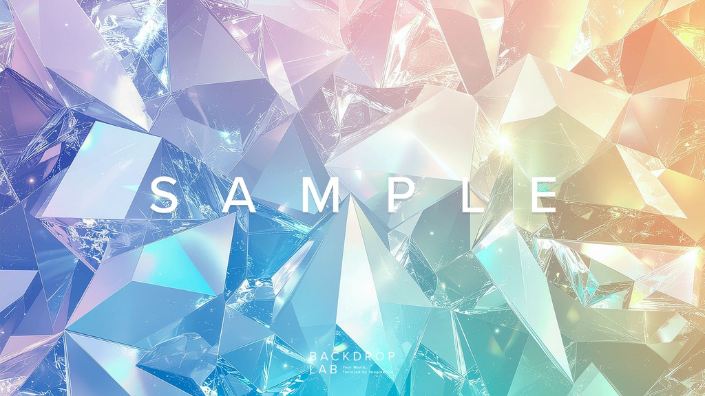 【背景セット】クリスタル・プリズムのグラフィック(10枚)