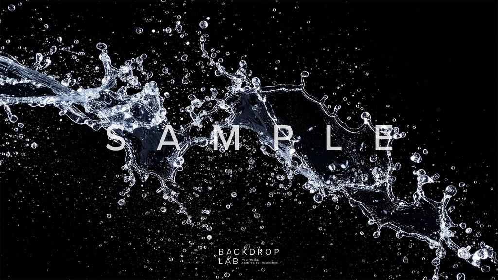 【背景セット】黒背景 水飛沫素材集(15枚)