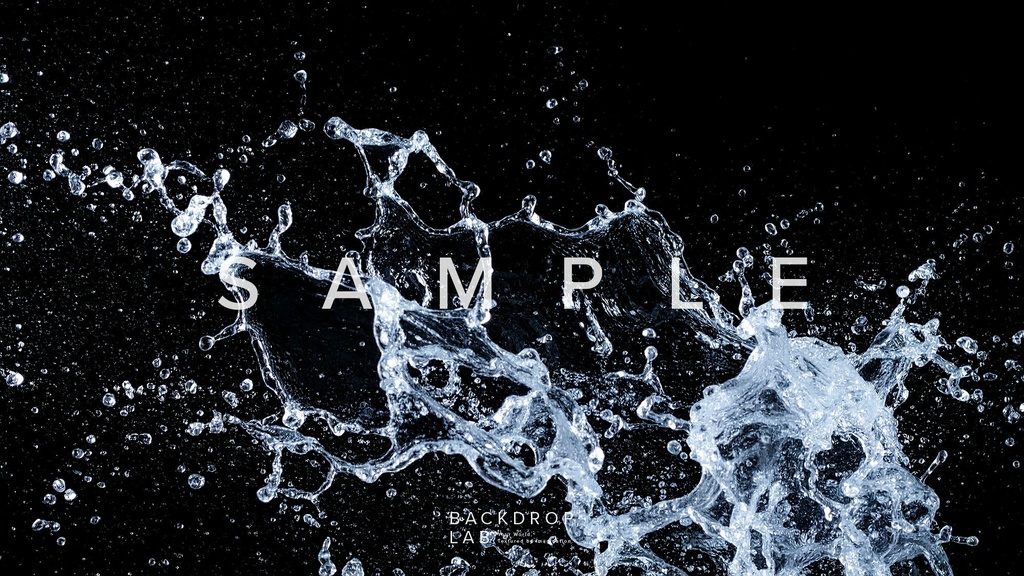 【背景セット】黒背景 水飛沫素材集(15枚)