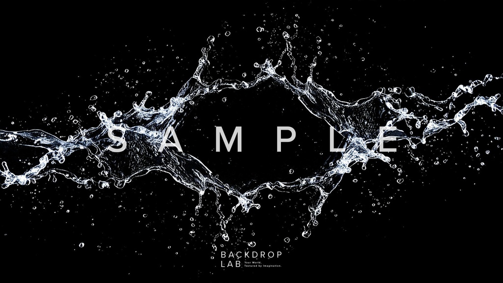 【背景セット】黒背景 水飛沫素材集(15枚)