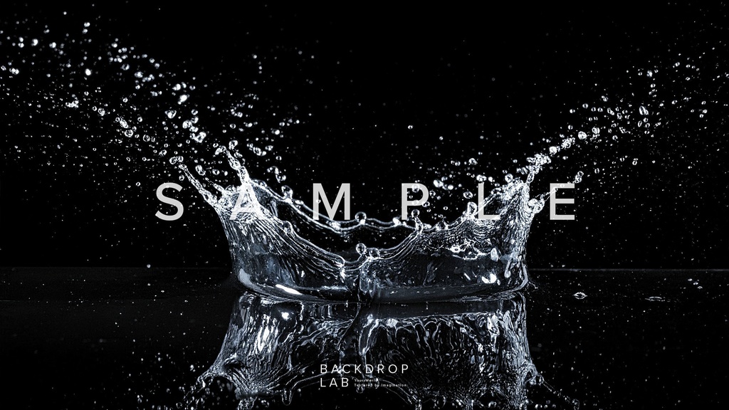 【背景セット】黒背景 水飛沫素材集(15枚)
