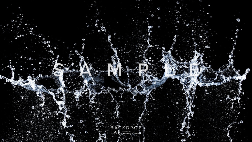 【背景セット】黒背景 水飛沫素材集(15枚)