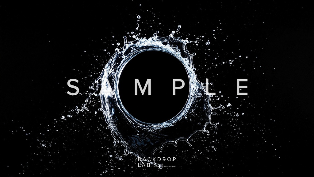 【背景セット】黒背景 水飛沫素材集(15枚)