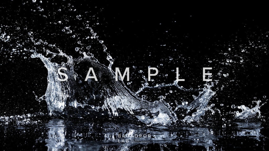 【背景セット】黒背景 水飛沫素材集(15枚)