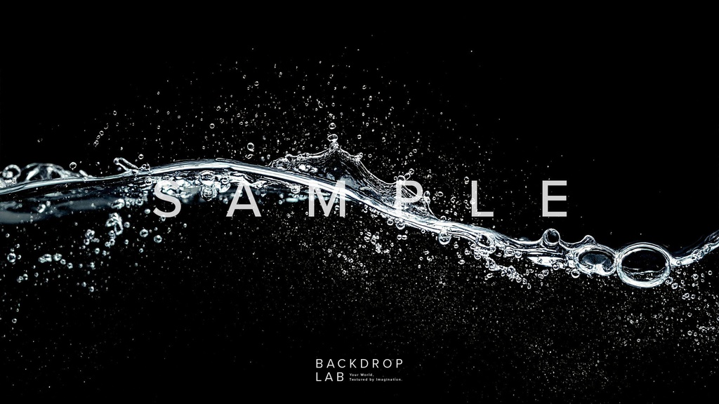 【背景セット】黒背景 水飛沫素材集(15枚)