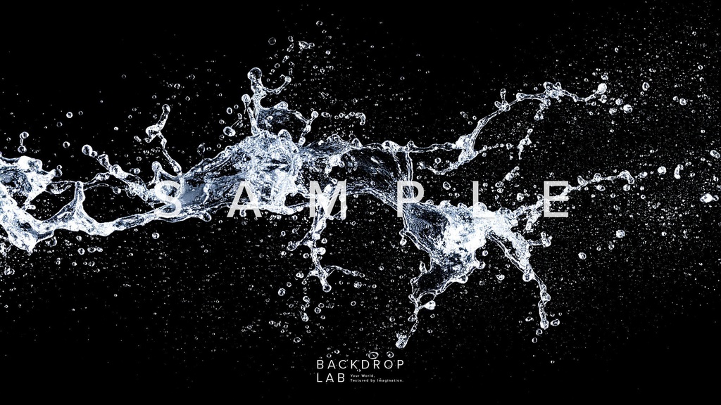 【背景セット】黒背景 水飛沫素材集(15枚)