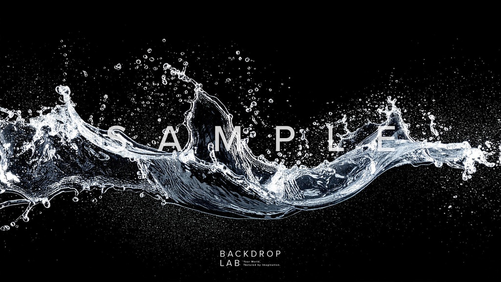 【背景セット】黒背景 水飛沫素材集(15枚)