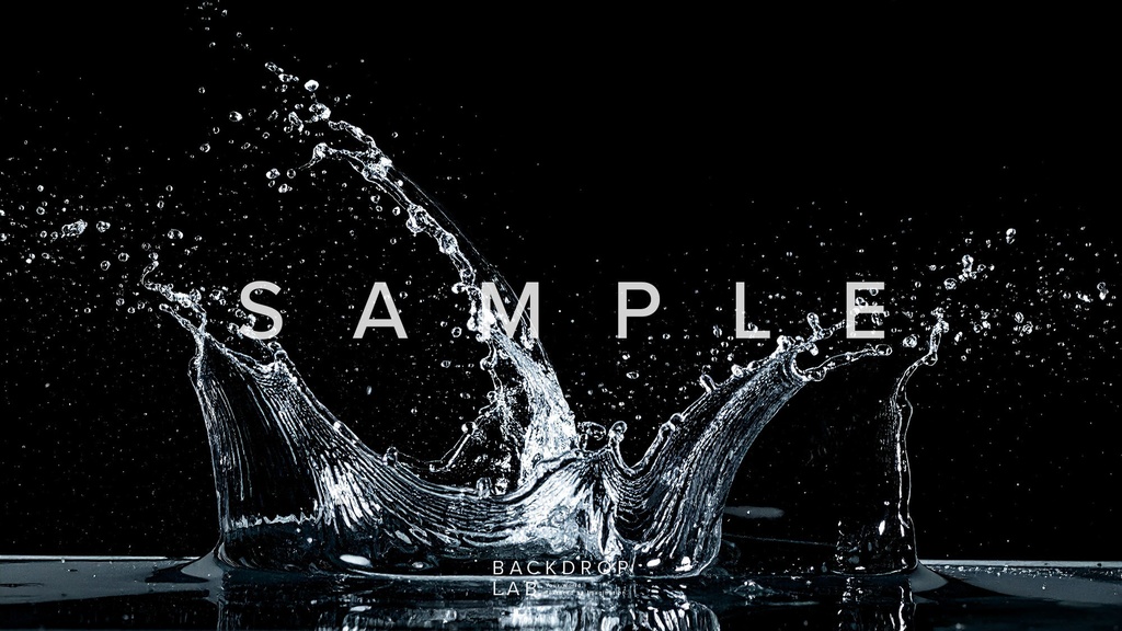 【背景セット】黒背景 水飛沫素材集(15枚)