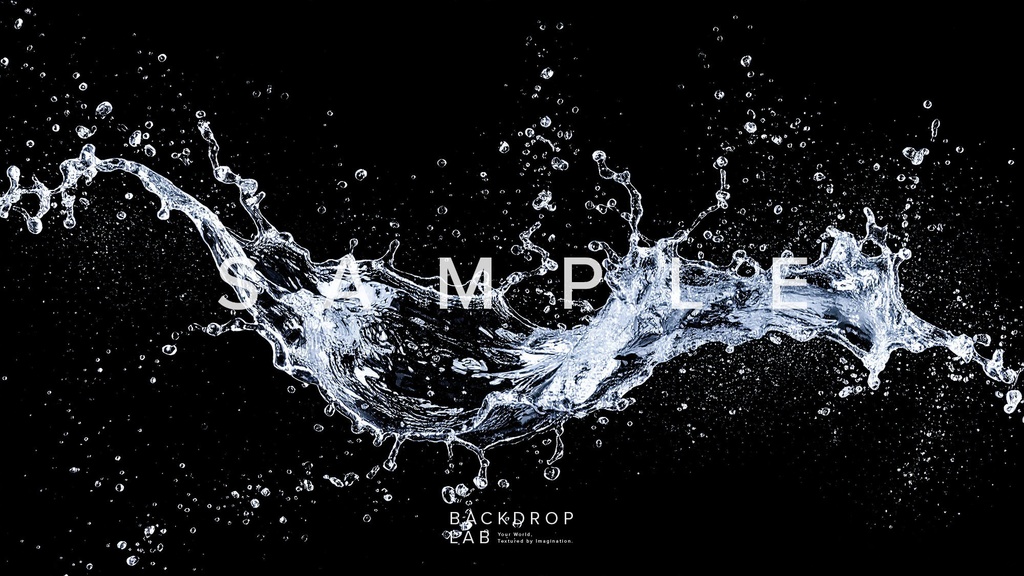 【背景セット】黒背景 水飛沫素材集(15枚)