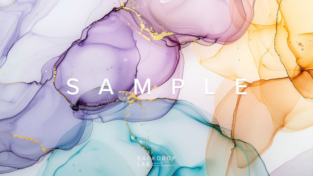 【背景セット】幻想的なパステルアルコールインク背景(15枚)