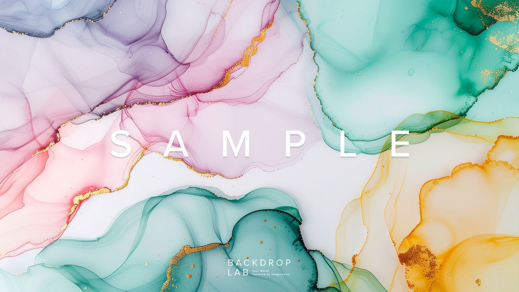 【背景セット】幻想的なパステルアルコールインク背景(15枚)