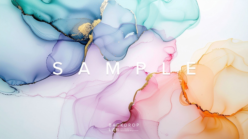 【背景セット】幻想的なパステルアルコールインク背景(15枚)