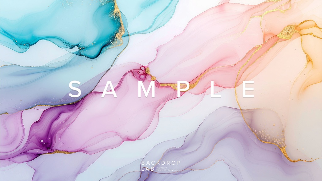 【背景セット】幻想的なパステルアルコールインク背景(15枚)