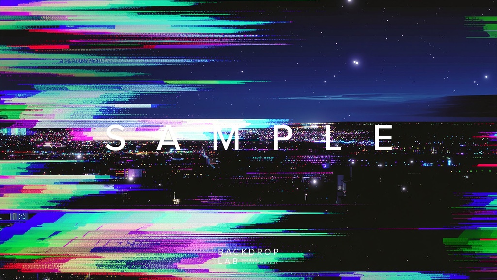 【背景セット】星空グリッチノイズ背景(10枚)