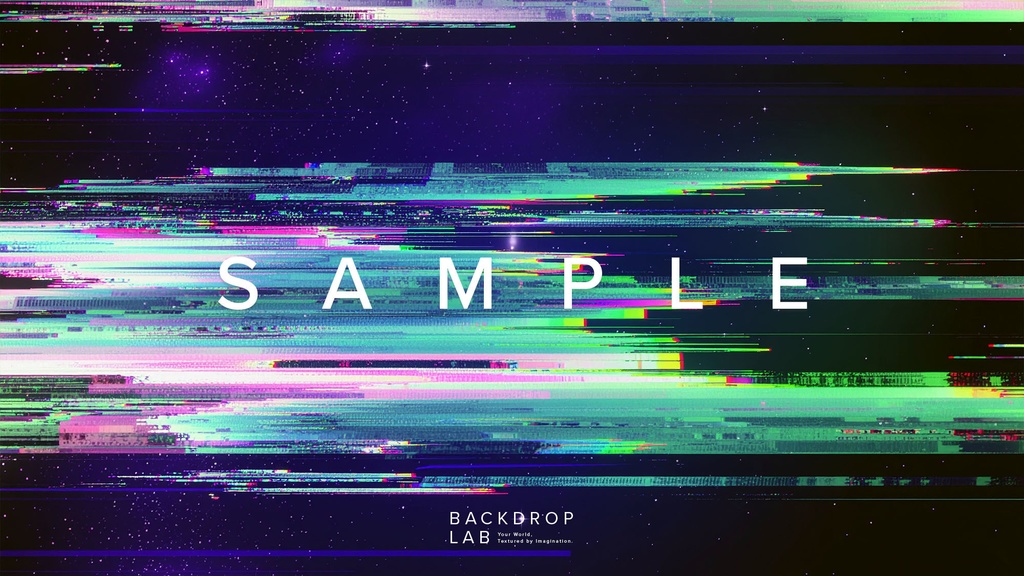 【背景セット】星空グリッチノイズ背景(10枚)