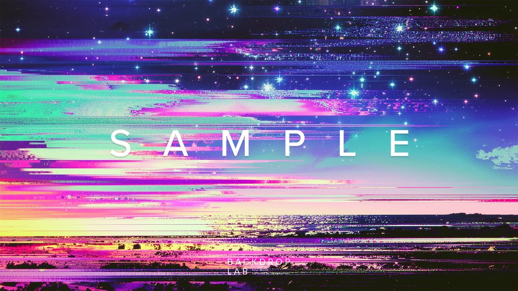 【背景セット】星空グリッチノイズ背景(10枚)