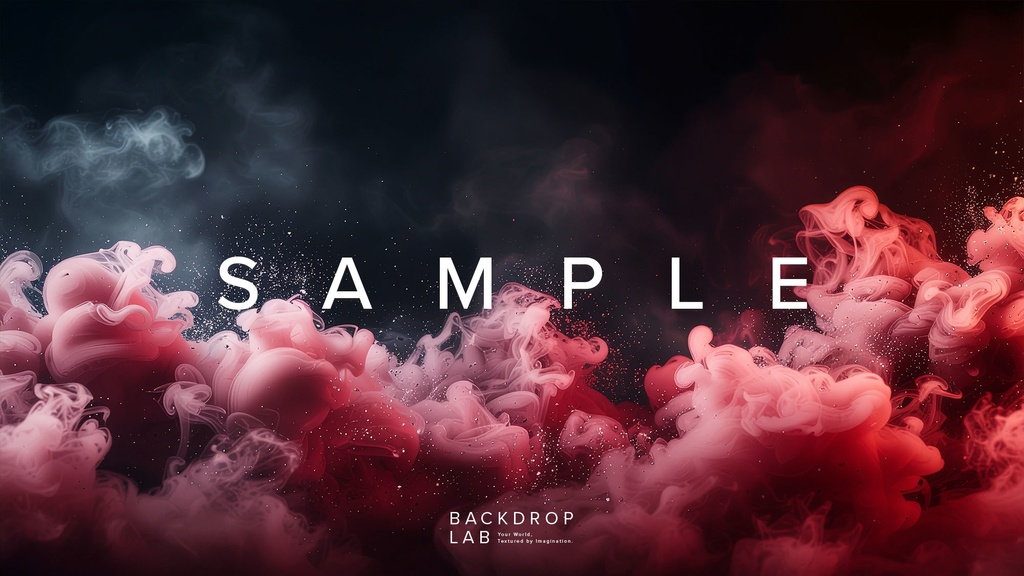 【素材セット】赤い煙が広がる抽象グラフィック(10枚)