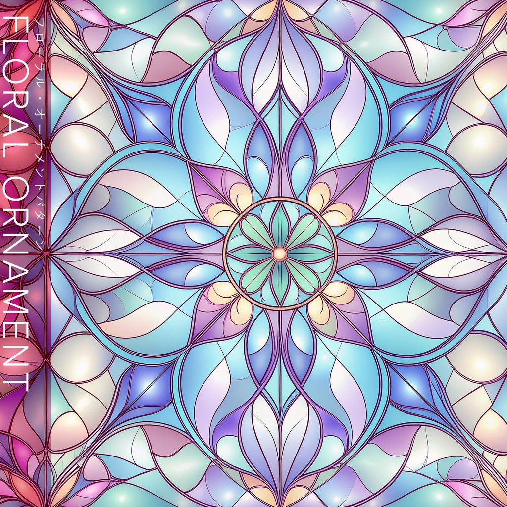 【背景セット】フローラル・オーナメントパターン(10枚)