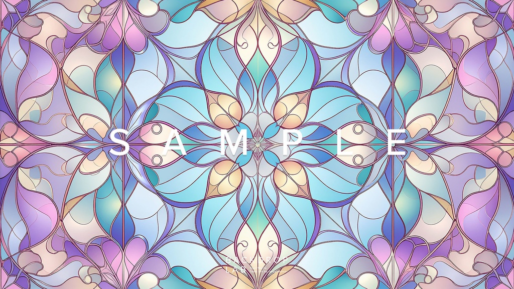 【背景セット】フローラル・オーナメントパターン(10枚)