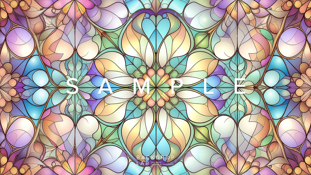 【背景セット】フローラル・オーナメントパターン(10枚)