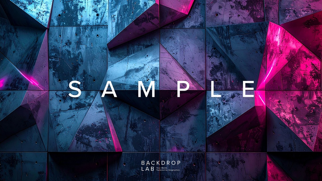 【背景セット】幾何学と光が織りなすコンクリートテクスチャ(10枚)