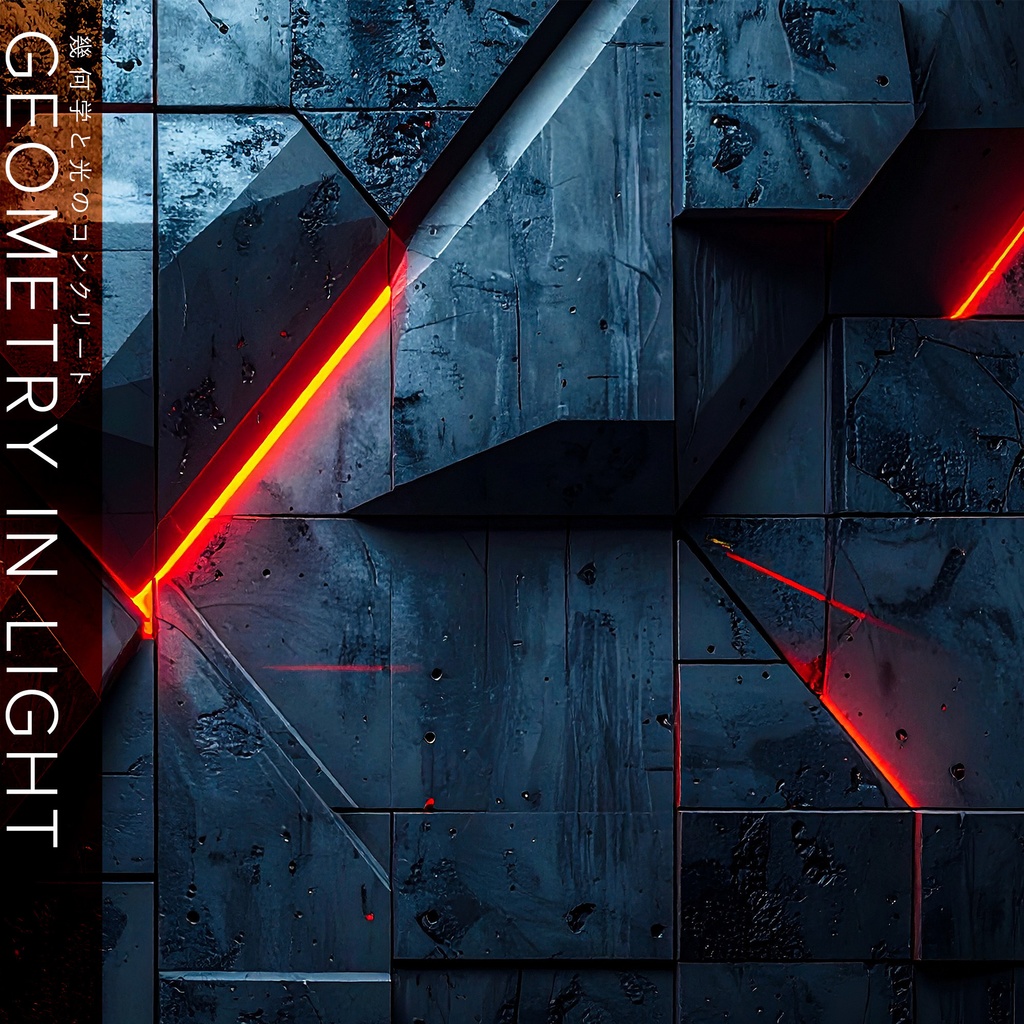 【背景セット】幾何学と光が織りなすコンクリートテクスチャ（10枚）