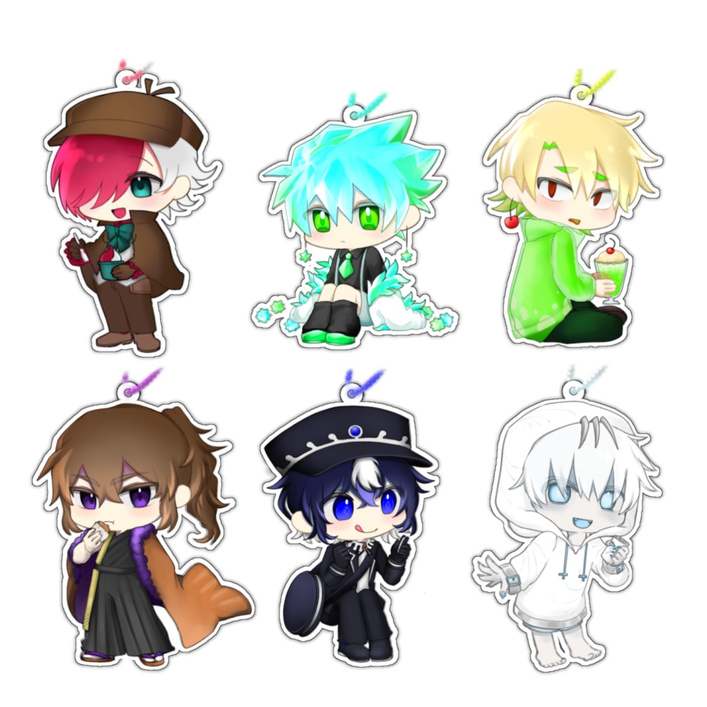 おかしのおかしなまち全6種<アクリルキーホルダー>