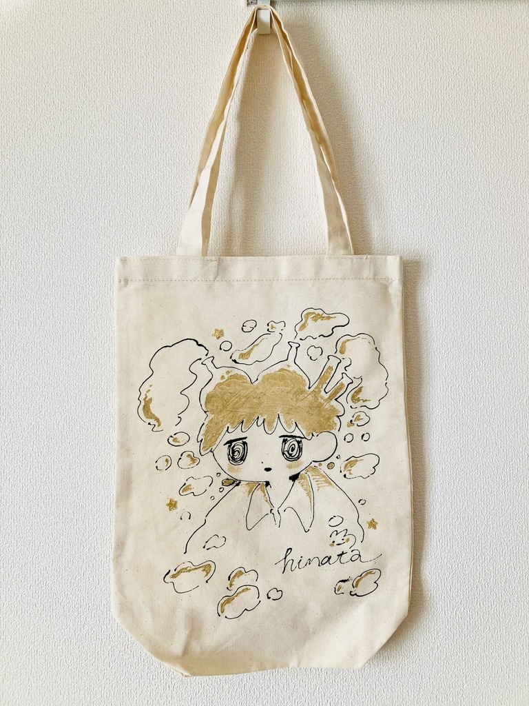 【手描き】目ぐるぐるくんトートバッグ
