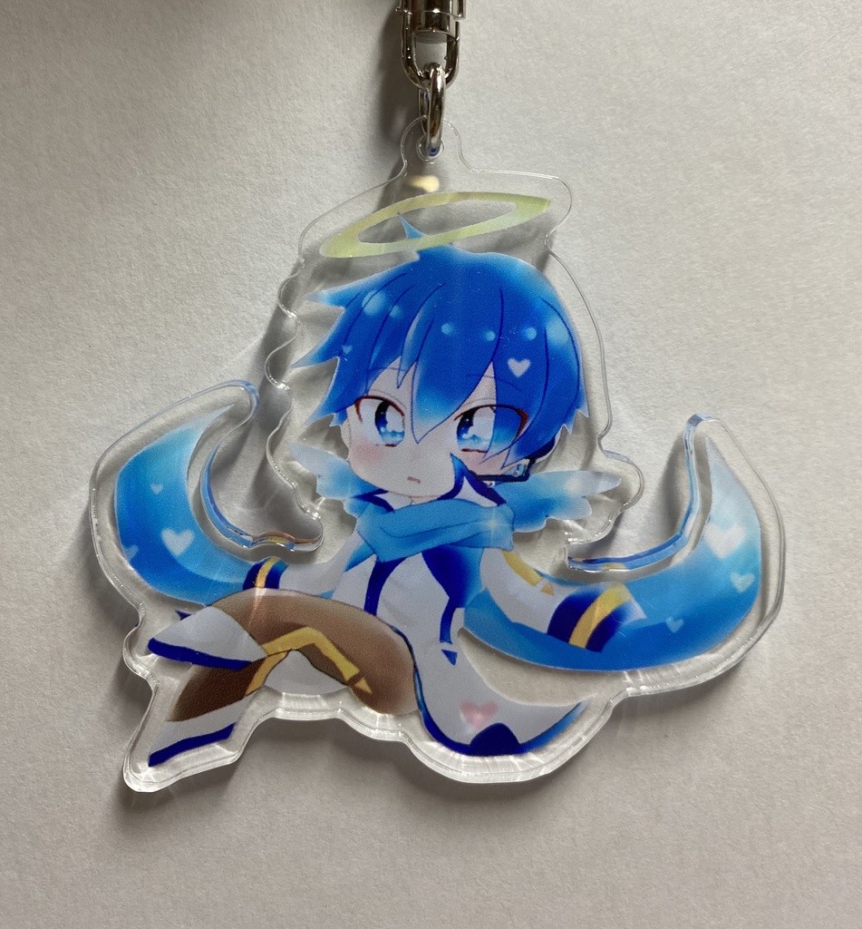 天使KAITOアクキー+手描きシャーペン色紙