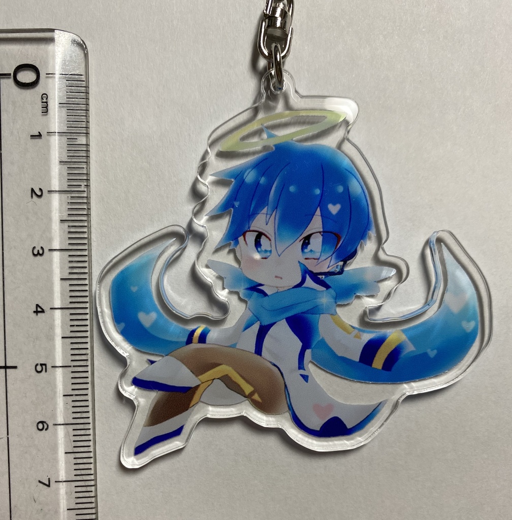 天使KAITOアクキー+手描きシャーペン色紙