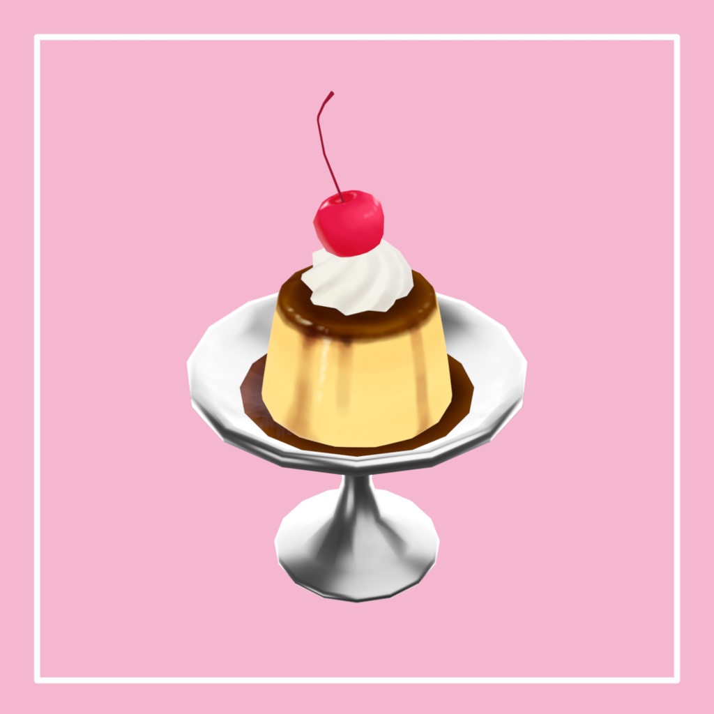 オリジナル3Dアセット【プリンアラモード、プリン、ウィンナーコーヒー】