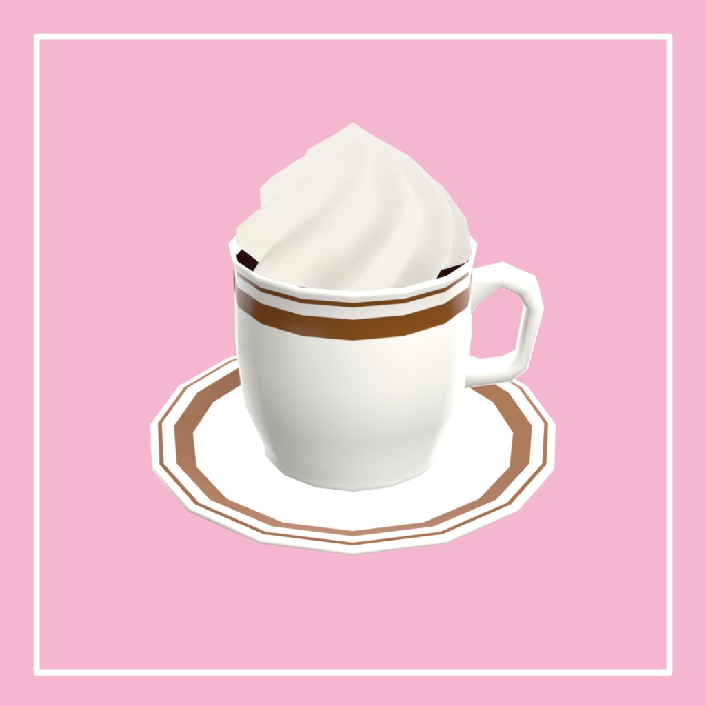 オリジナル3Dアセット【プリンアラモード、プリン、ウィンナーコーヒー】