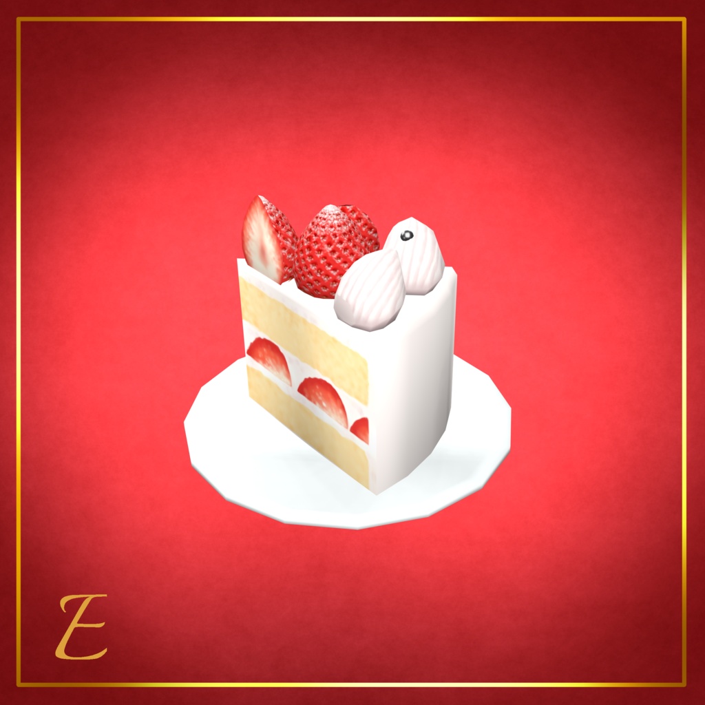 オリジナル3Dアセット【クリスマスケーキ】