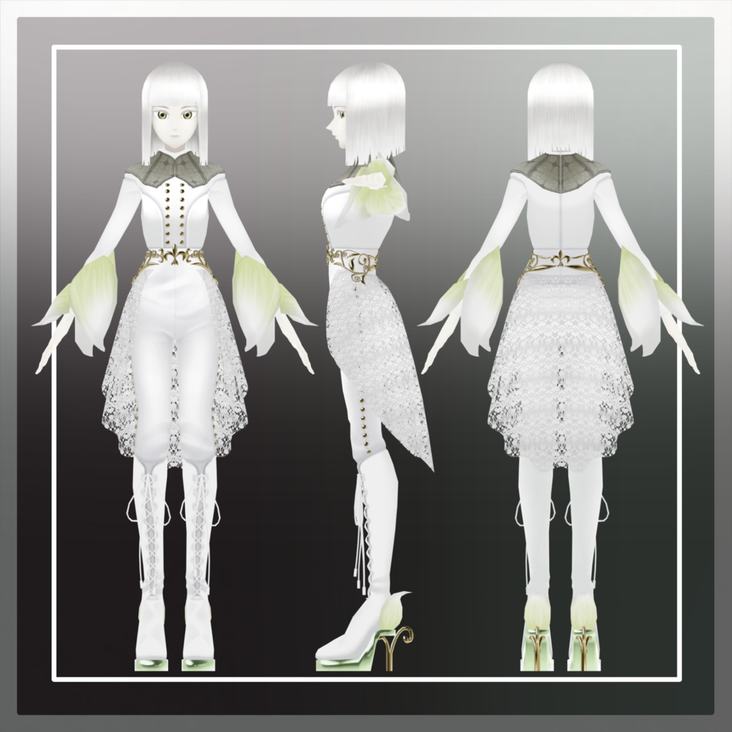 オリジナル3Dアバター【ChocolateLily&WhiteLily】