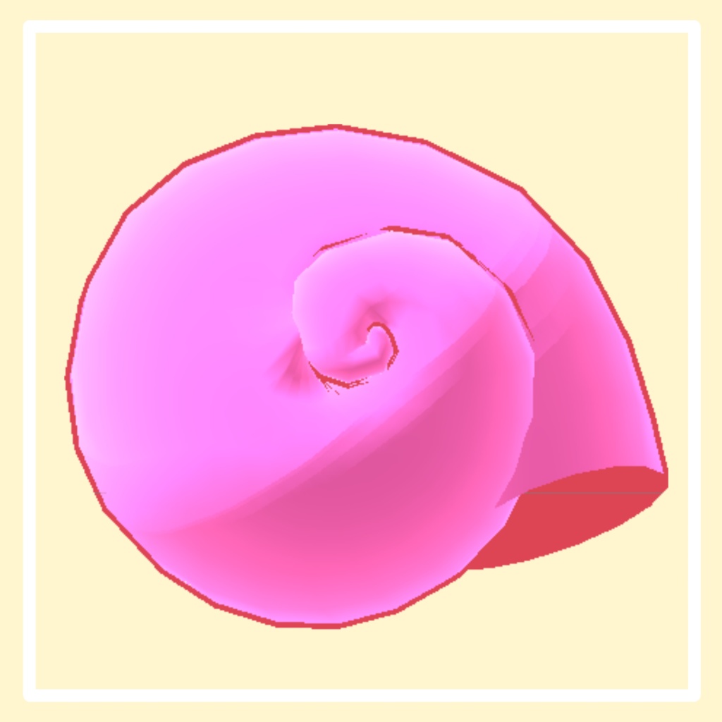 オリジナル3Dモデル【かたつむりの殻】