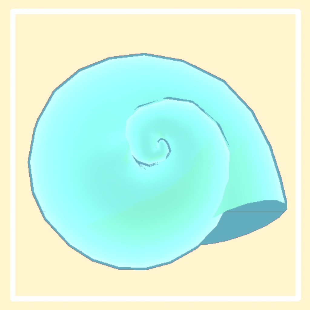 オリジナル3Dモデル【かたつむりの殻】