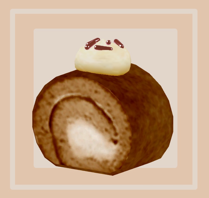 オリジナル3Dモデル【ロールケーキ4種】