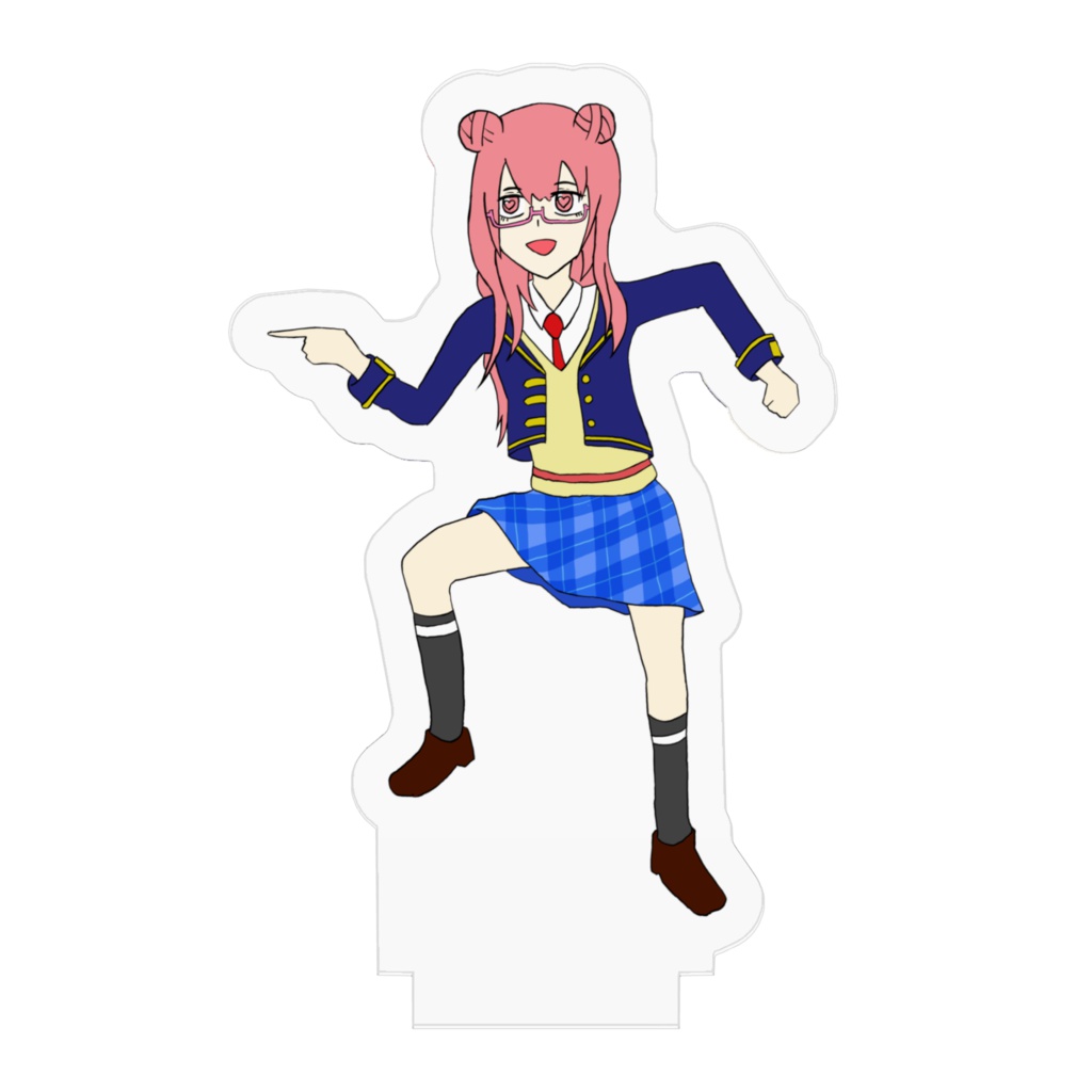 現場を指差し確認するまつこちゃんアクリルフィギュア(小)