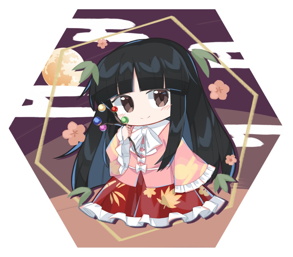 【永夜抄21th記念】六角形白雲石コースター 蓬莱山輝夜
